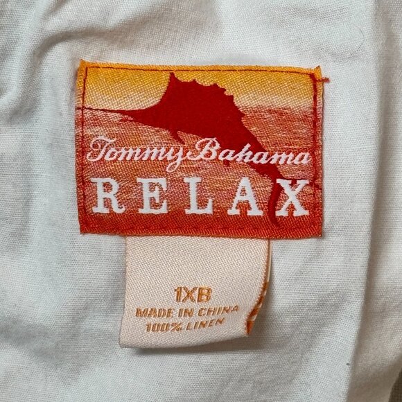 Tommy Bahama Relax LINEN Beach Pants Mens Size 1XB Elastic Waist Khaki Tan* - Picture 6 of 8